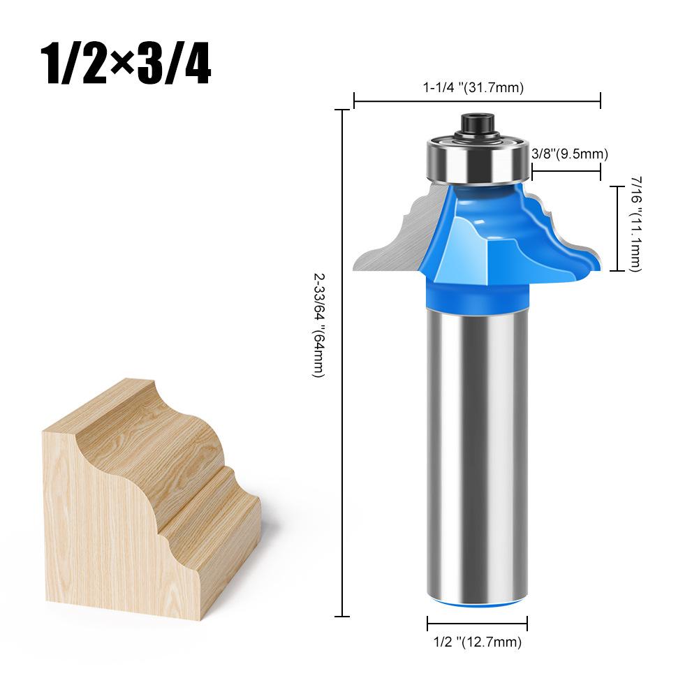 

Bearing Line Knife Flower Line Knife with R Line Knife Slotting Knife Woodworking Line Milling Cutter Fancy, Engraving Machine Tool Bearing line cutter 1/2 * 31.7 (1/2-3010 -4035A)