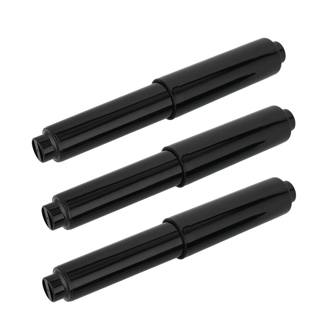 

3Pcs Paper Holder Stretchable Plastic Bathroom Black Insert Spindle Flexible Easy Install Replacement Hotel Shopping Mall