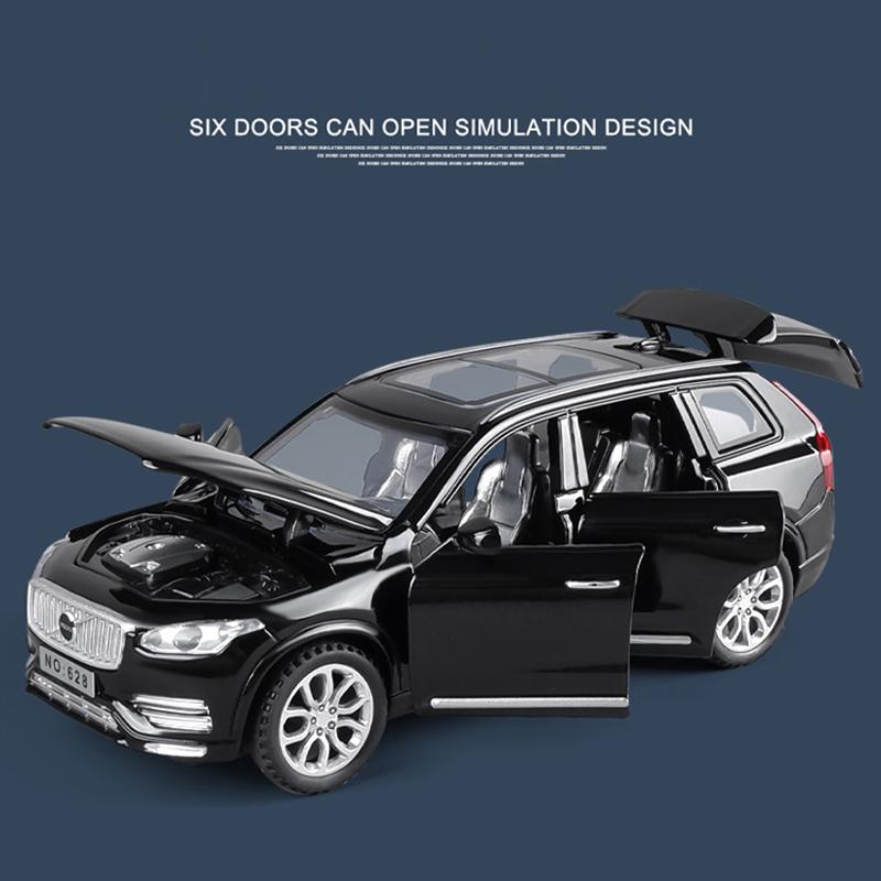 1/32 Scale XC90 Diecast Car Model Toy, Pull Back Toy Vehicle with Sound and Light for Kids Toddler Boys Girls Gift Collection