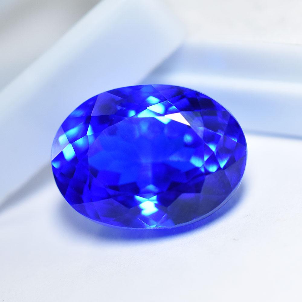 Extremely Rare Natural Blue Tanzanite 22 Ct Oval Cut Loose Gemstone