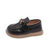 Girls' Slip-On Leather Princess Shoes - Spring/Autumn 2025, Korean Style, Soft Sole, Trendy for Little Girls