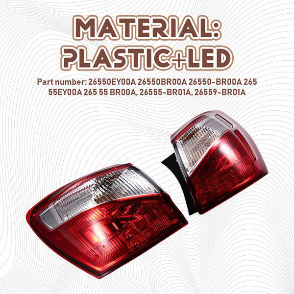 Pair of 26550EY00A/26550BR00A Brake Taillights for Nissan Qashqai J10 EU Version None