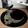 1pc Moon Skull Office Round Area Rug, Under Office Chairs Bedroom Living Room Home Decor, Room Deco, Available in Various Sizes