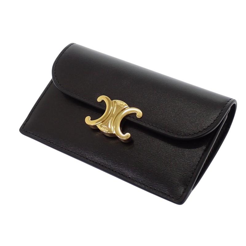 CELINE  10P073DPV.38NO Coin case black Calfskin Women