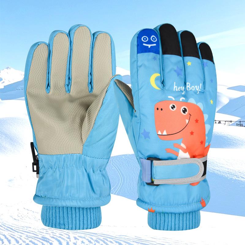 

Kids Ski Gloves Winter Warm Waterproof Windproof, Boys Girls Snow Gloves with Fleece Lining for Skiing, Cycling, Outdoor Sports