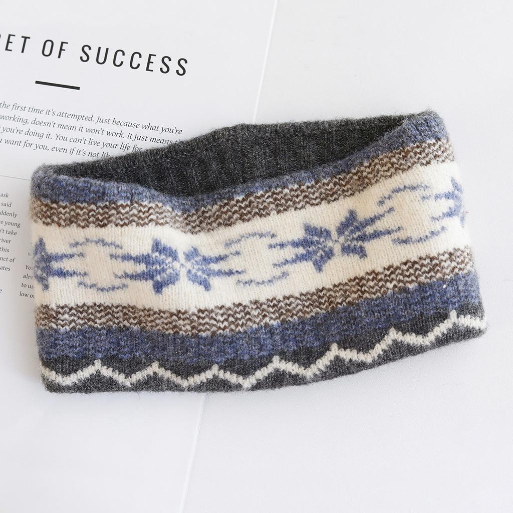 Maillard Knitted Headband Wide Edge Women's Autumn and Winter Warm Forehead Headdress Headband Headband Wool Headscarf