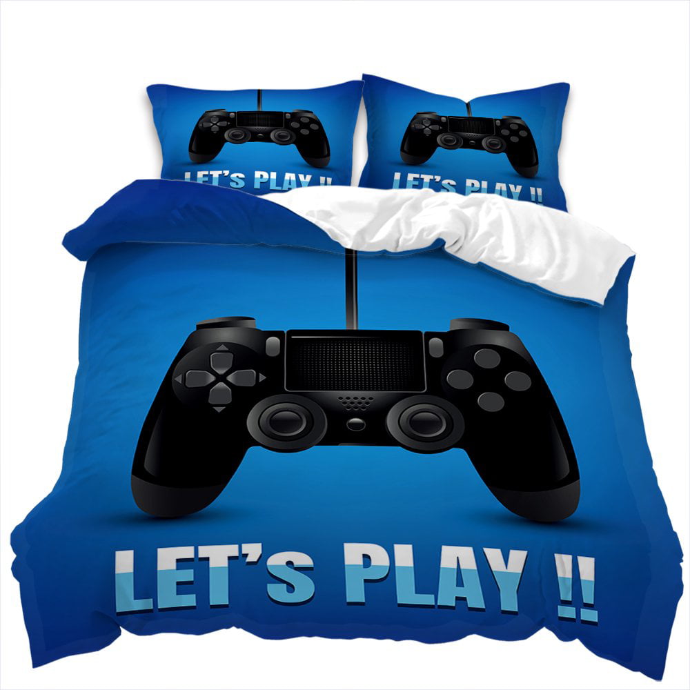 3D Gaming Bedding Set, Game Controller, Down Duvet and Pillowcase, Gamer's Quilt Cover DE135 * 200 Luxury Soft Home Textile