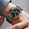 OLEVS Men's Analog Quartz Watch Rose Gold Stainless Steel Classic Business Casual Waterproof with Day-Date Feature