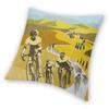 Strade Bianche Ciclismo Retrò Arte Federa Poliestere Lino Velluto Cerniera Creativa Copricuscino per la Casa