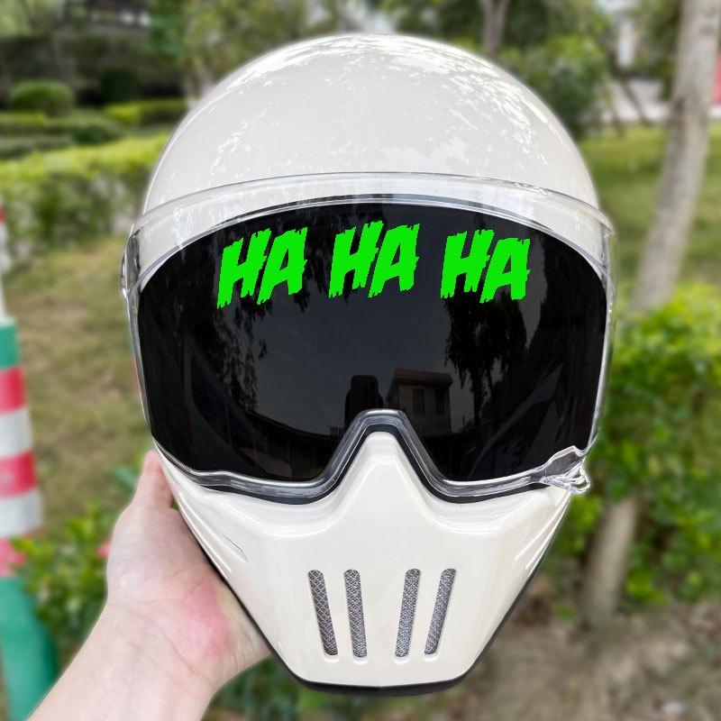 Multi-color HA HA HA Style Sticker, Waterproof Durable Vinyl Decal, Trendy Art Decor for Motorcycle, Car, Helmet, Laptop