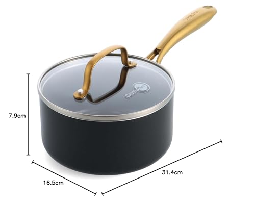 Greenpan Studio, a Belgian Brand, Features a Ceramic Coating Made with Sand-derived Minerals, a 16cm Saucepan and Saucepan, Compatible with Induction