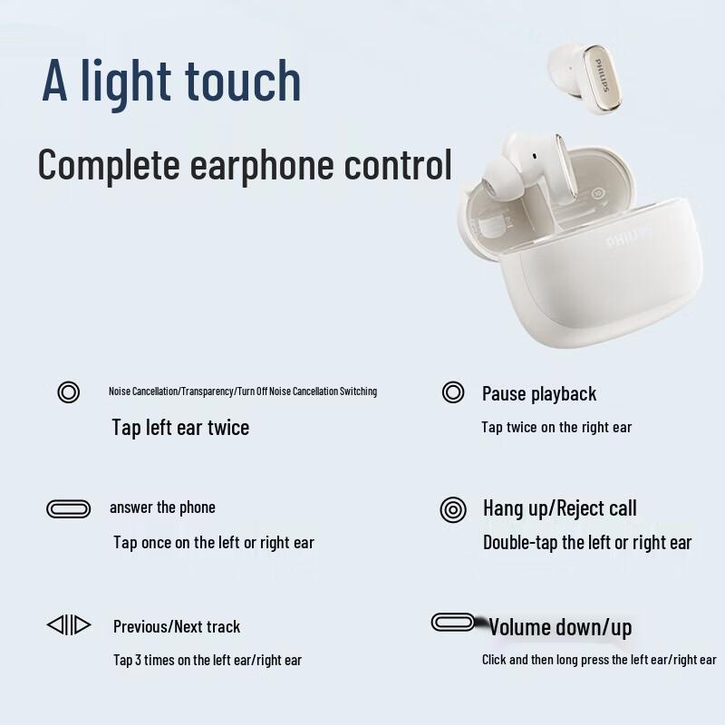 Philips TAT2569 Wireless Semi-In-Ear Earbuds