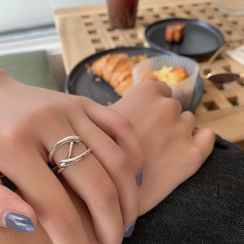 

Pure 925 Beautiful Silver Cross Ring Korean Minimalist Style Perfect For Giving Gift