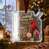 Unique Gift Idea Acrylic Christmas Money Holder Ornament Clear Fuel Up Gas Can Cash Card Holder Xmas Tree Hanging Decoration for Holiday Home Party