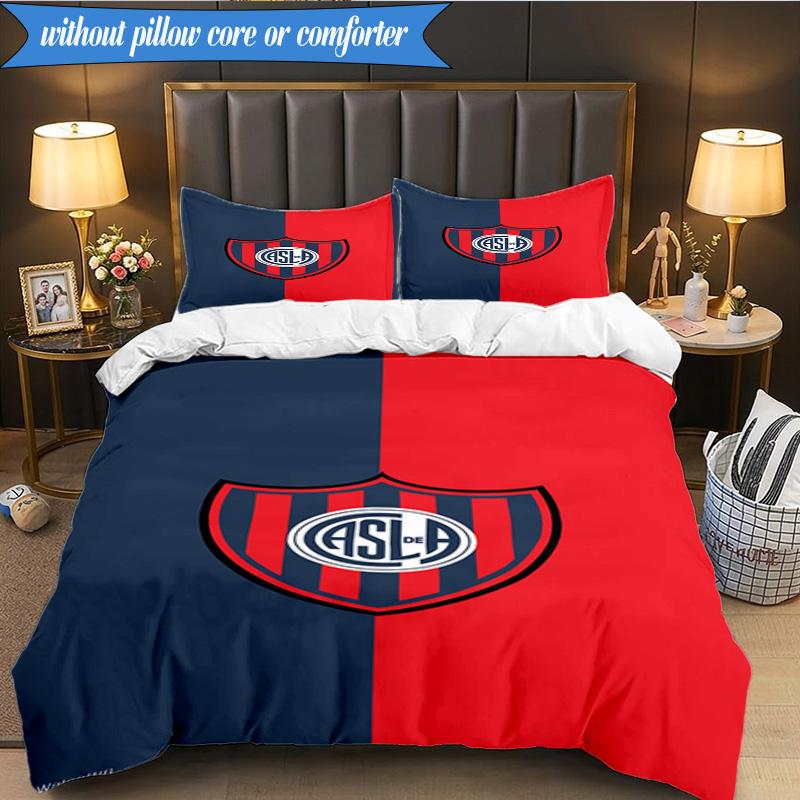 Club Atletico San Lorenzo 3pcs Bedding,Including 1pc Duvet Cover And 2pcs Pillowcases Perfect for Christmas,Ideal for Bedroom, Dormitory