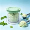 Tasse à Mélanger pour Glace avec Couvercles, Tasses à Dessert Lavables au Lave-Vaisselle, Tasses Congélateur de 0,5 Pinte pour Glace Maison, Smoothies et Desserts, Compatible avec