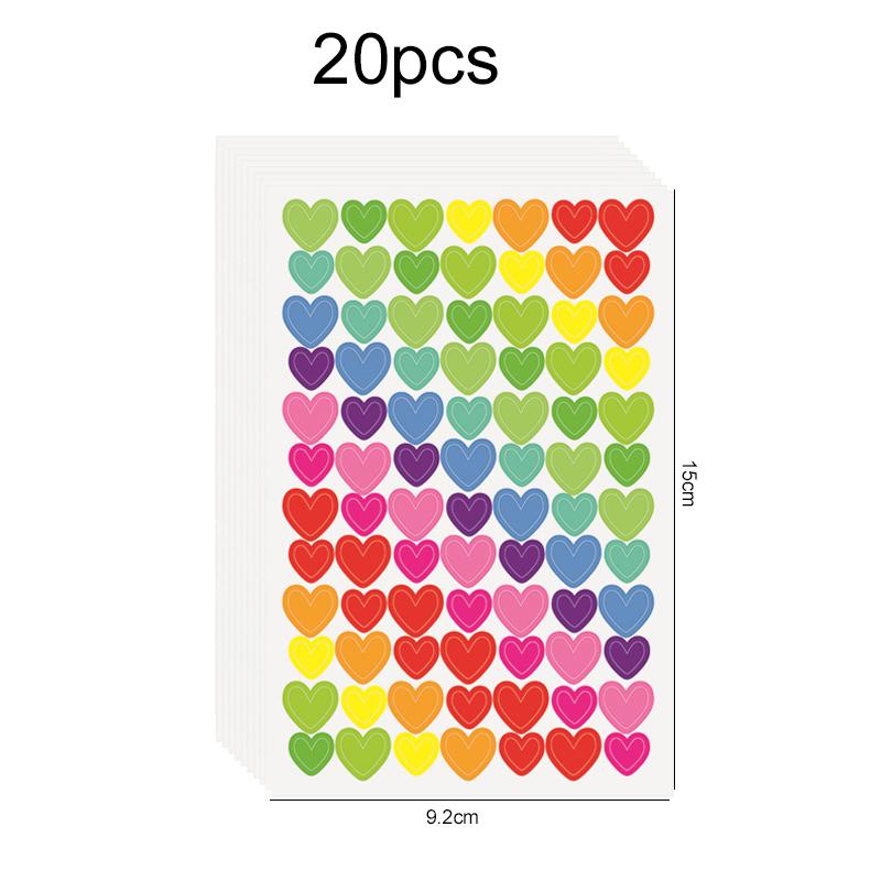 10~50sheets Scrapbook Stickers with Stars Hearts Circles Dazzling Colors for DIY Crafts Journaling Memory Book Decoration TMZ
