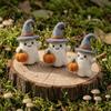 Comfort Gift for Her Little Pocket Ghost, Halloween Handmade Wool Felted Ghost with Pumpkin, Mini Unique Desk Buddy Plush Doll Inspirational
