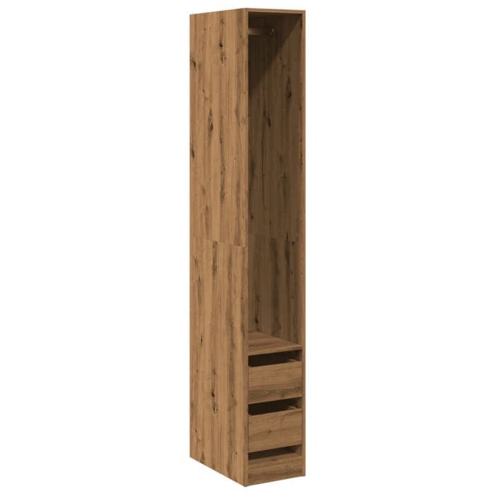 VidaXL Garde-robe chêne artisanal 30x50x200 cm bois d'ingénierie 3307746