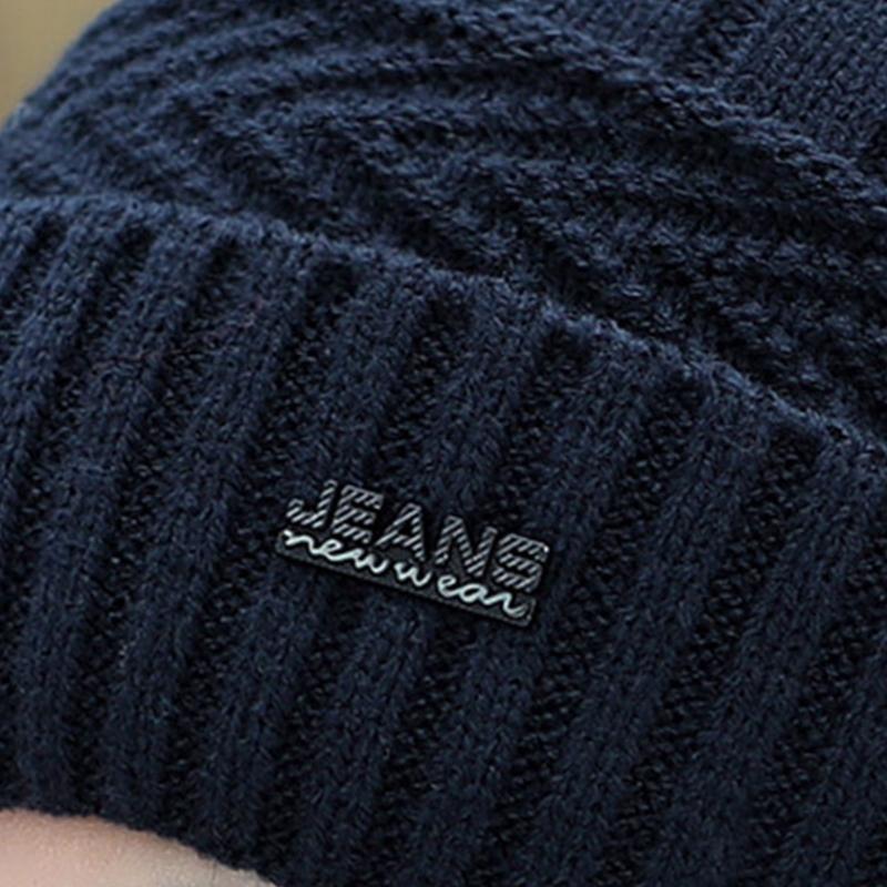 Beanie Scarf Set Men Women Winter Caps Cover Ears Winter Skullies Hat Wool Beanies Knitted Hat Scarf With Lining