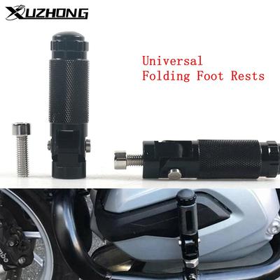 Universal Aluminium Schwarz CNC 2 stücke Motorrad Motor Bike Klapp Fußrasten Fußrasten Fußrasten Pegs Hinten Pedale Set Teile