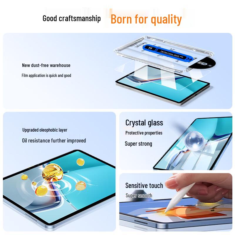 

Kulefeng Dust-Free Tempered Glass Screen Protector for Honor & 12-inch Apple Tablets