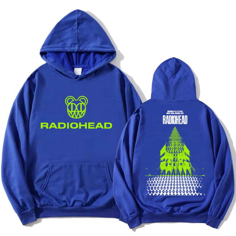 Rock Band Radiohead Trasa 2025 Listopad Bluzy Polarowe Zimowe Długi Rękaw Bluzy z Kapturem Casualowa Moda Męskie/Damskie Pulowery