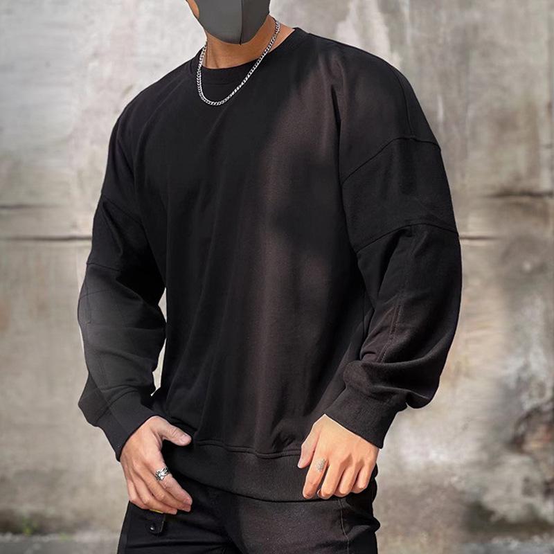 Men's Korean Style Autumn Sweatshirt - Youth Round Neck, Plus Size Casual Jacket