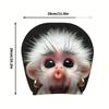 Vehicle Headrest Cover Pair, Monkey Print Polyester Car Headrest Slipcover Set for Plain Headrests During Daily Drives, Family Use, and Ride Share Use