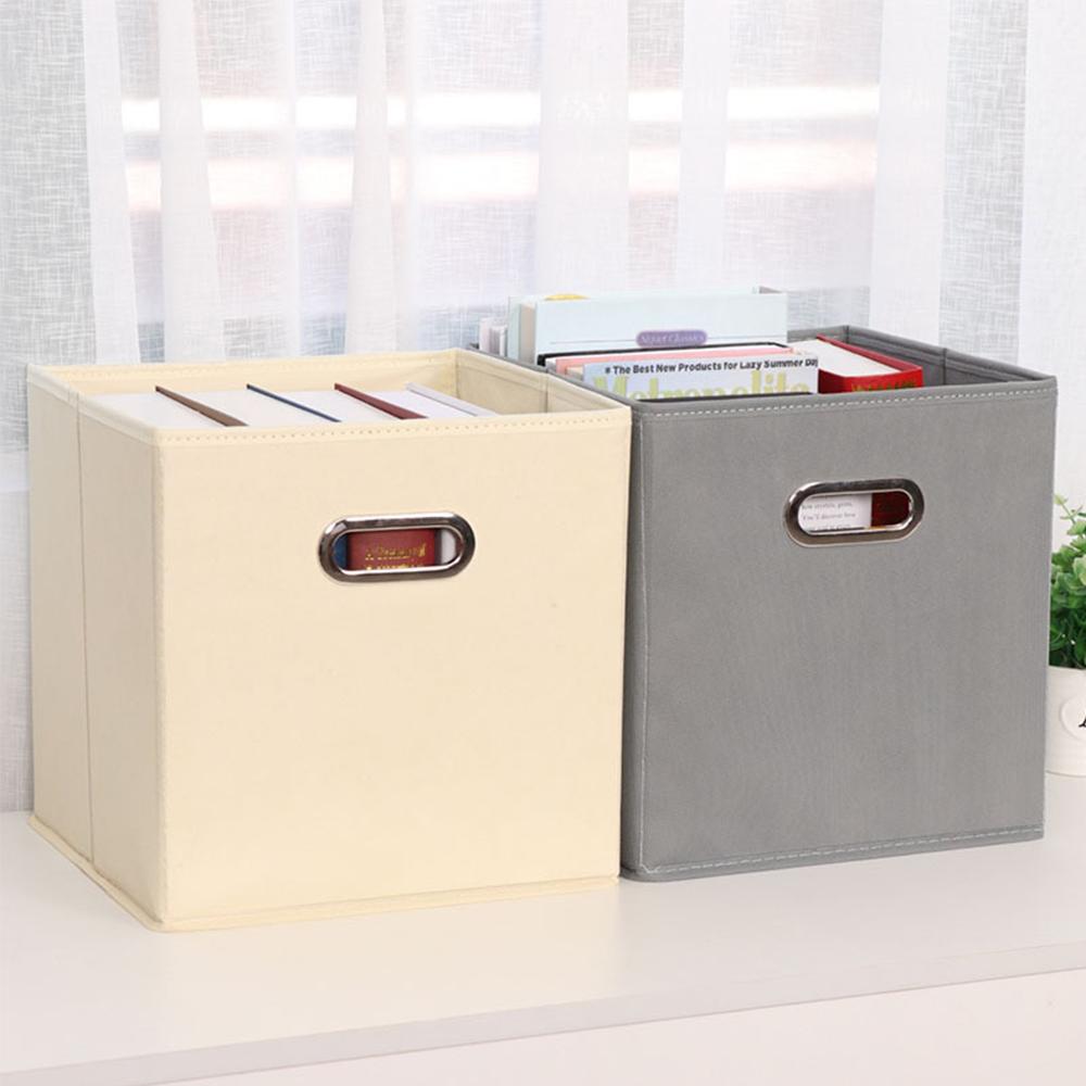 Fabric Cloth Storage Box for Book Clothes Toys Sundries Storage Foldable Closet Drawer Storage Organizer Bins Basket