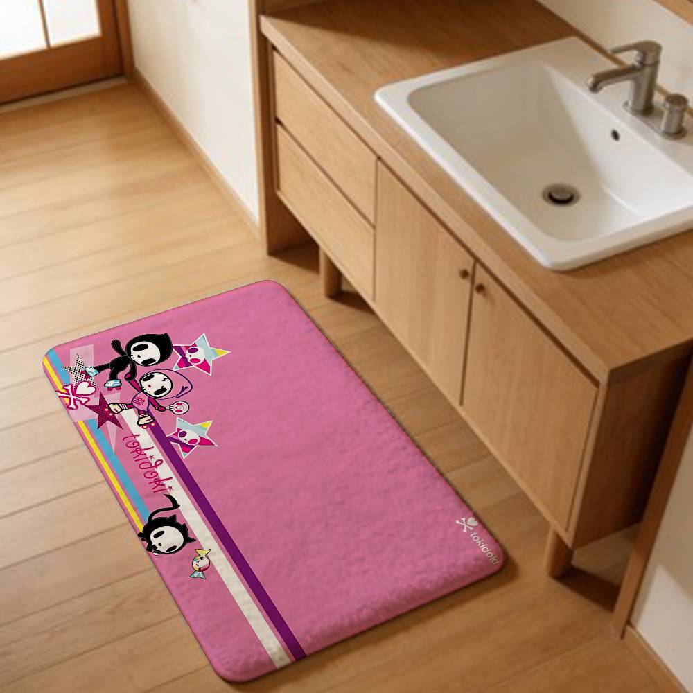 Japan Anime Tokidoki Floor Mat INS Style Soft Bedroom Floor House Laundry Room Mat Anti-skid Household Carpets