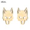 Stainless Steel Bat Stud Earrings For Women Men Punk Funny Halloween Party Gift Black Bat Earings Studs Jewelry Wholesale