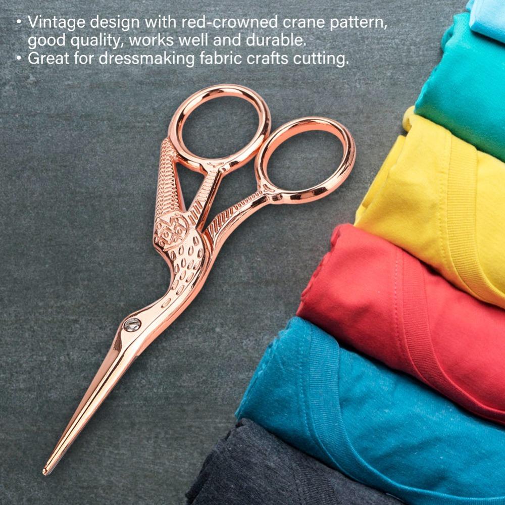 Stainless Steel Embroidery Scissors Curved Design Sewing Scissors Dressmaker Shears  For Sewing