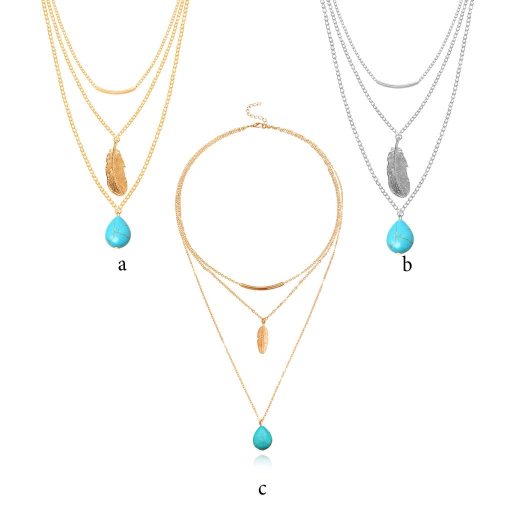 Fashion Chain Necklace Delicate Adjustable Leaves Elegant Sturdy Hanging Pendants Valentines Day Layered Necklaces for Women