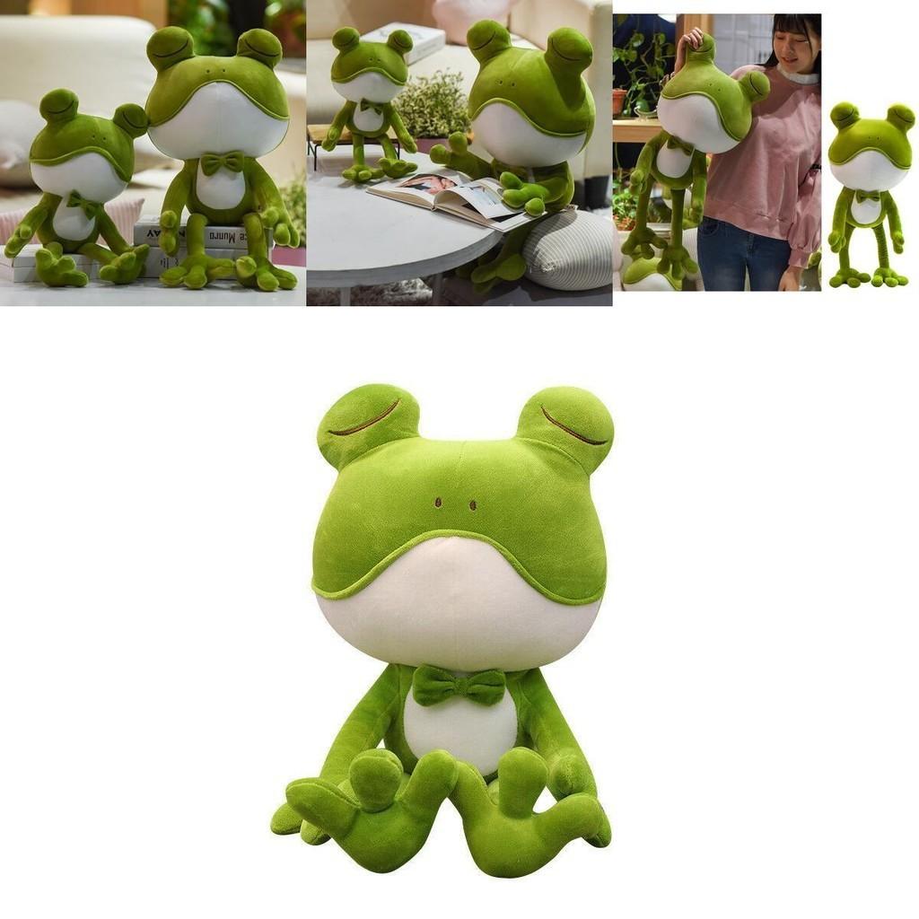 Adorable Soft Plush Frog Stuffed Animal Toy Ideal For Kids Bedtime Cuddly Pillow