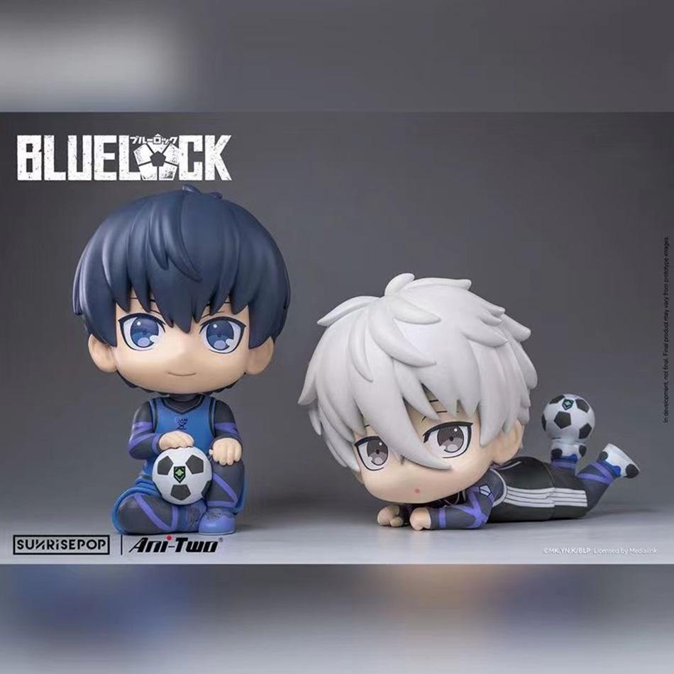 Blue Lock Kawaii Nagi Yisagi Isagi Yoichi Sedící Akční Figurka Panenka Stolní Model Anime Periferie Kreativní Dárek k Narozeninám Hračka