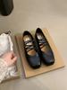 Woman Simple Shoes Square Toe Mary Jane Spring Vintage Shoes Ladies Daily Retro Flats Autumn Footwear Slip On Women Loafers