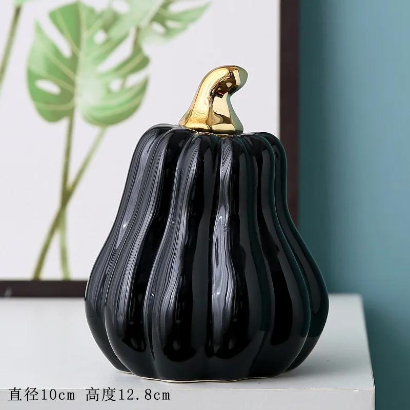 Ceramic Pumpkin Ornament Figurines Bedroom Living Room Wedding Gift Creative Home Accessories Craft Ceramic Sculpture Home Decor