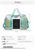 Large Capacity Colorful Shiny Fitness Travel Bag with Wet/Dry Separation - Versatile Crossbody Shoulder Bag