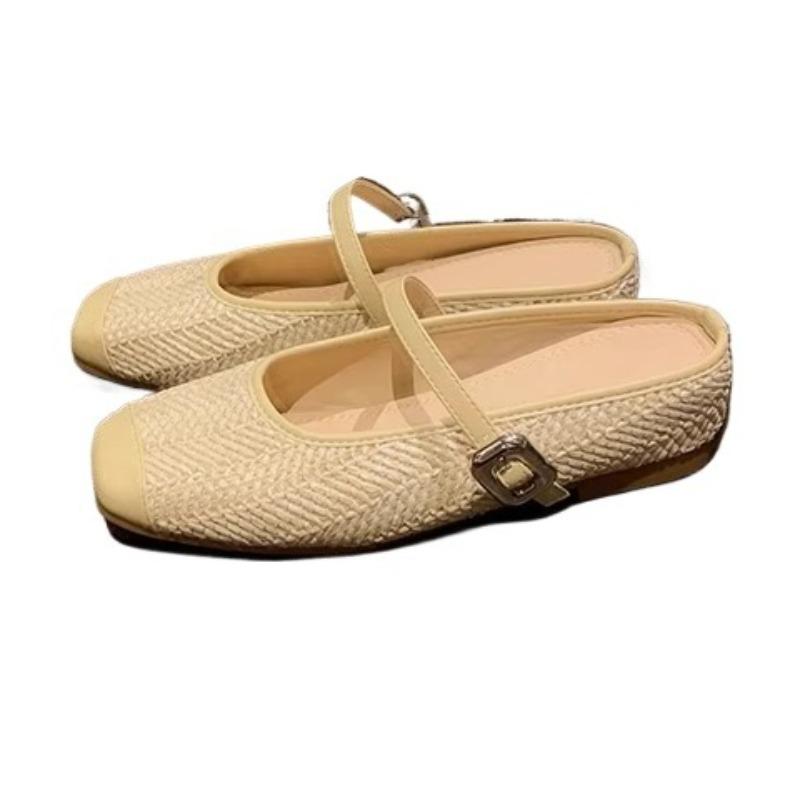 Fashion Women Weave Slippers Mid Heels Shoes Summer Wedges Mules Shoes Fashion Buckle Sandals Designer Retro Slides 2025 Casual Zapatos