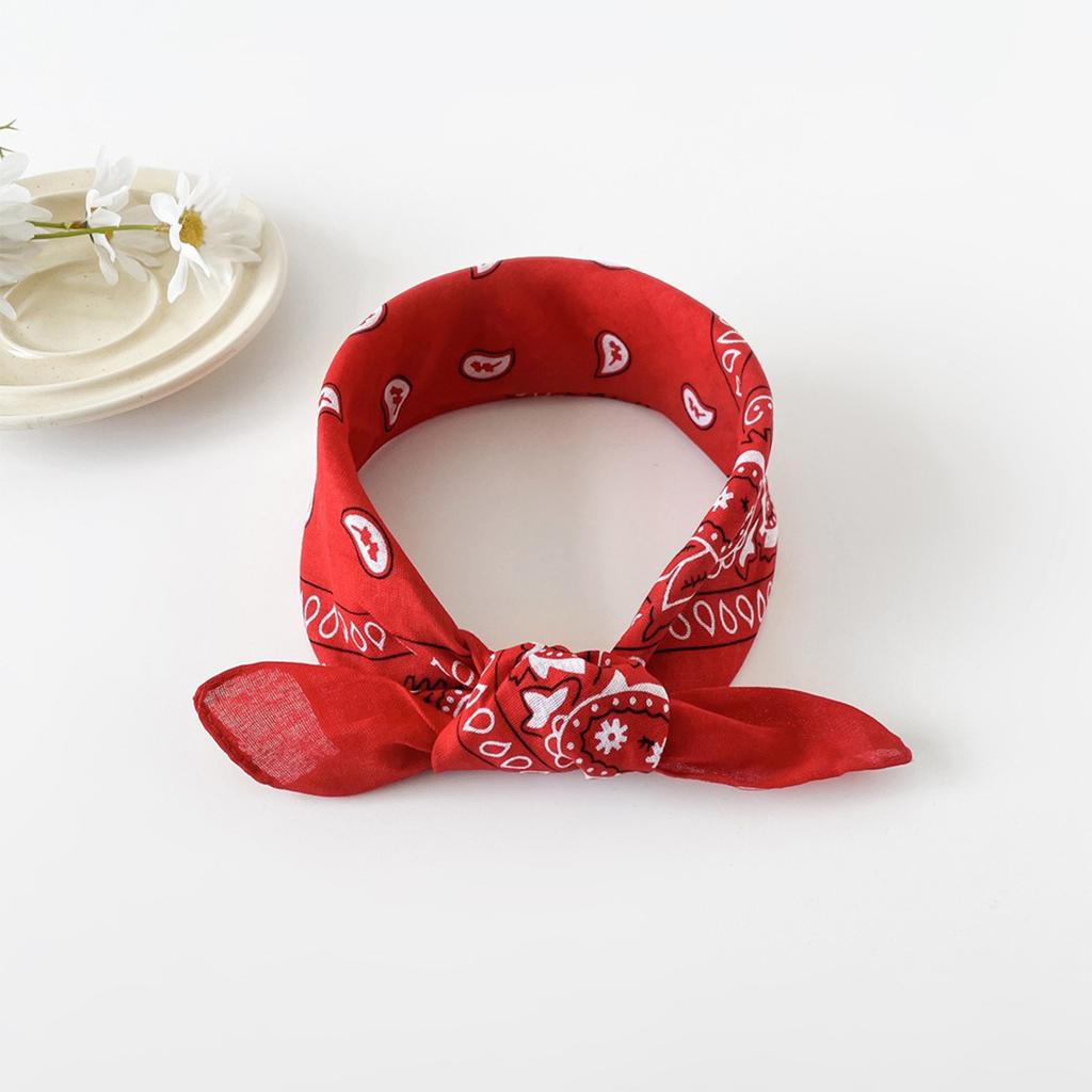 Cotton Paisley Print Bandana Headband Unisex Square Scarf for Outdoor Activities and Daily Wear
