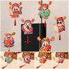Chinese Latest Year Refrigerator Magnetic Sticker God Of Wealth Fridge Magnet Pendants  Horse Year Spring Festival Decoration