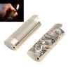 2 Pcs Lighter Case 8cm Length Grid and Dragon Pattern Exquisite Engraved Metal Lighter Cover for Party Bar