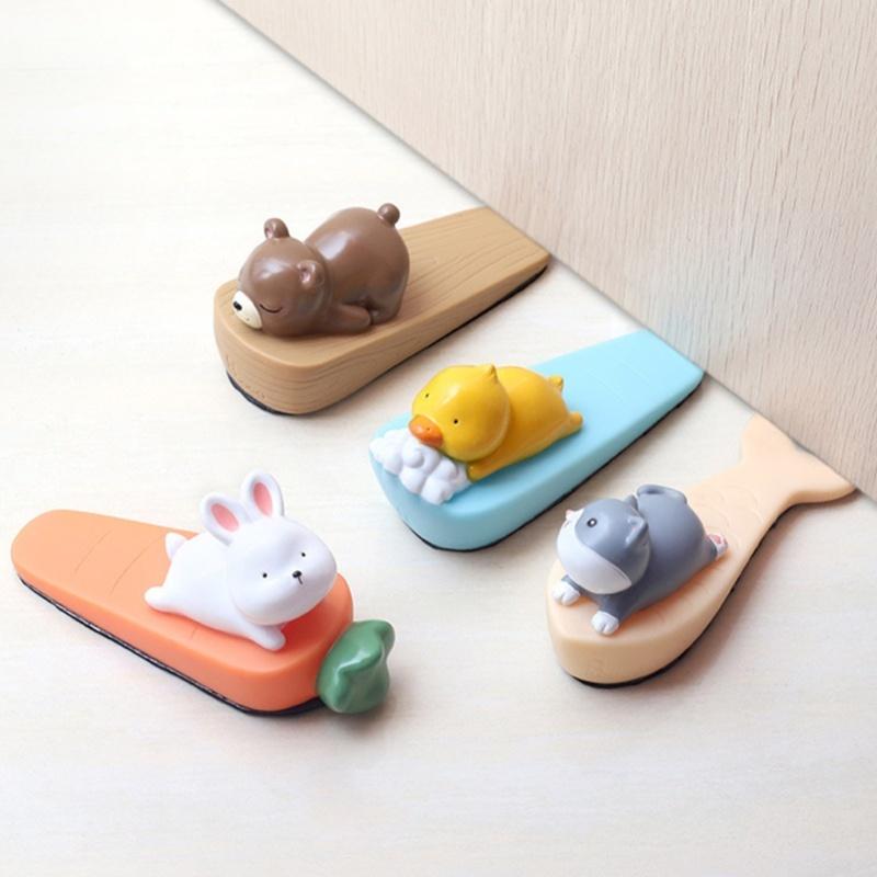 Cute Animal Door Stop Collision Prevention Windproof Prevent Slipping Funny Decorative Wedge Door Stopper Duck