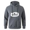 Long Sleeve Teens Autumn Gray Black Hooded Sweatshirt Hoodie Sportswear
