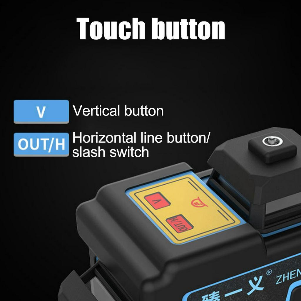 3D Self Leveling Rotary Laser Level Green 12 Lines Cross Line Laser Measure Tool New