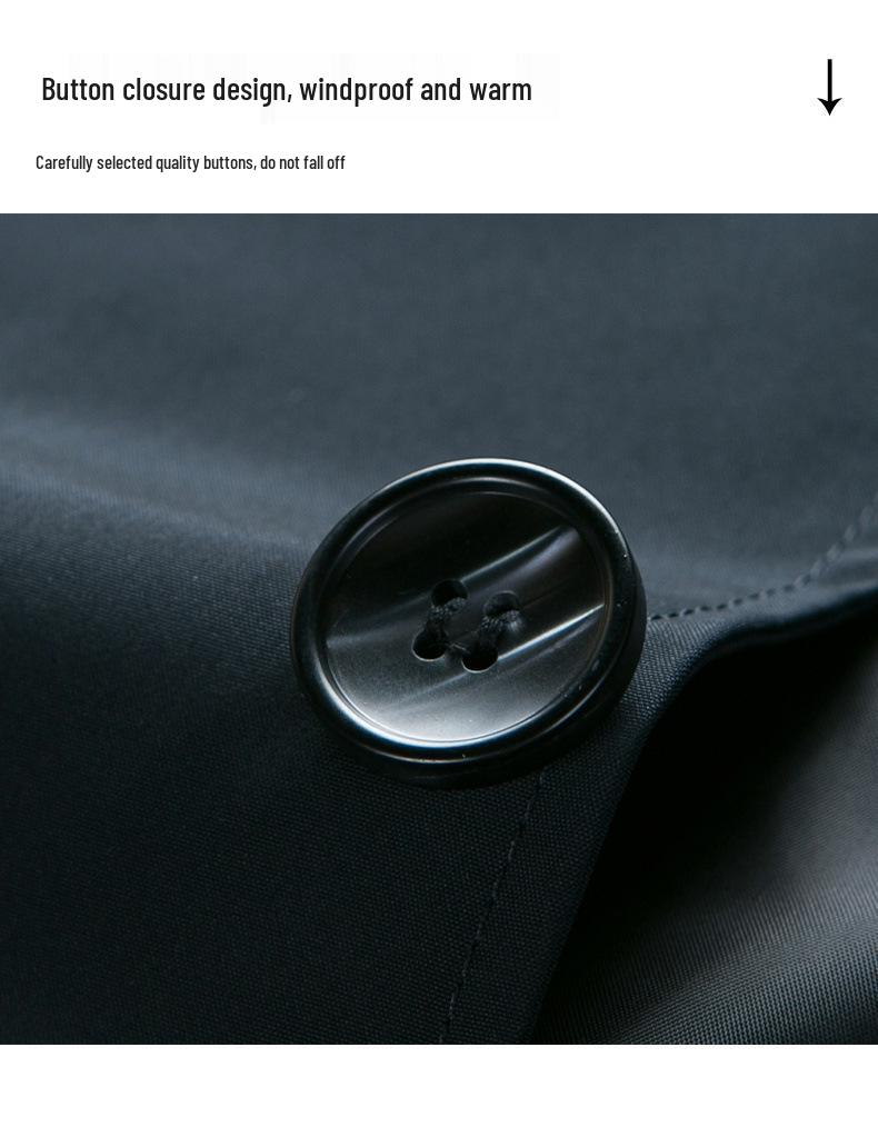 Men's Mid-Length High-End Trench Coat - Trendy Casual & Business Attire for Spring and Autumn