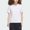 Adidas T Shirts Women's White Crew Neck Moderate Straight Fit Unisex IP7097