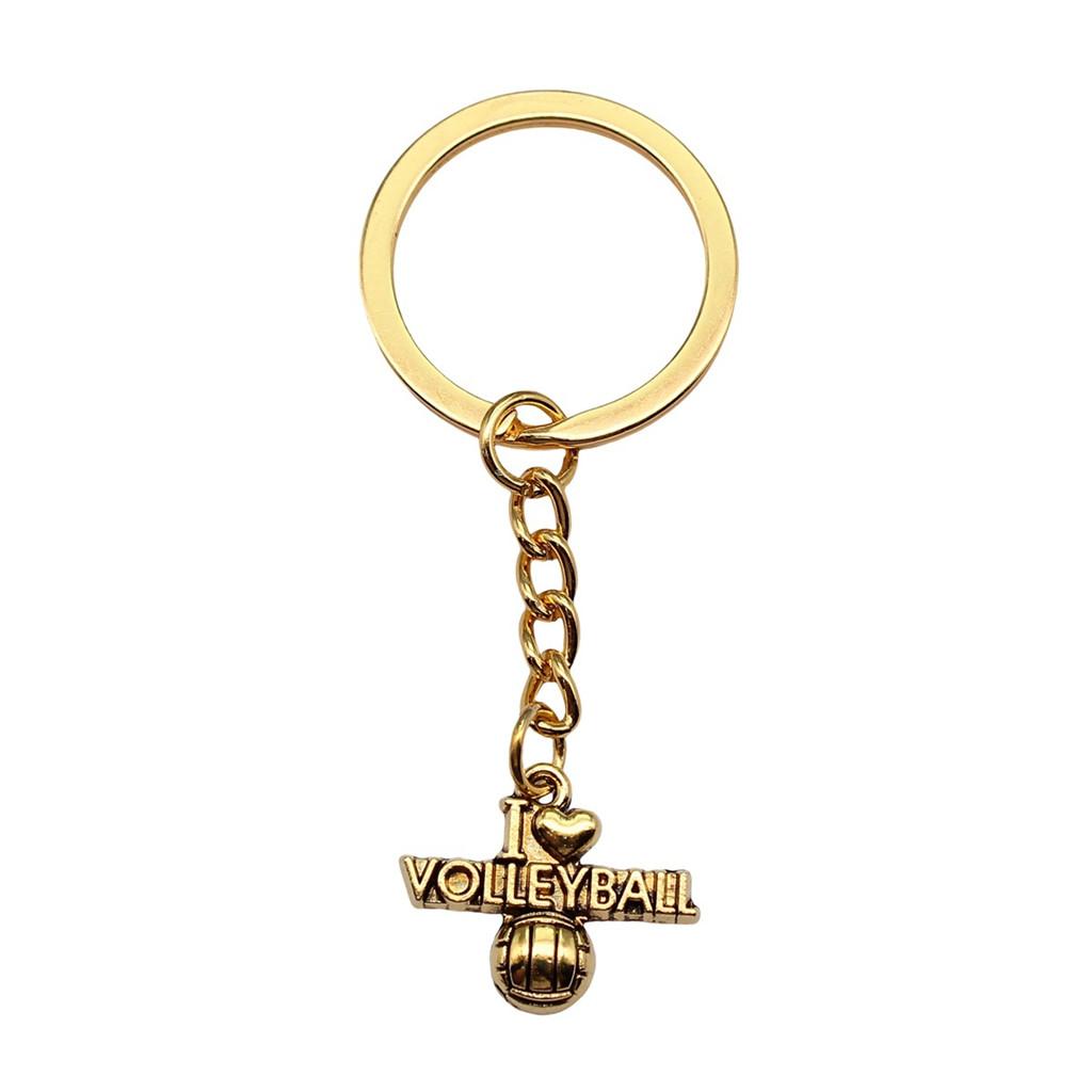 I Love Golf Charm Letter Keychain Heart Pendants Sport Key Ring 28mm