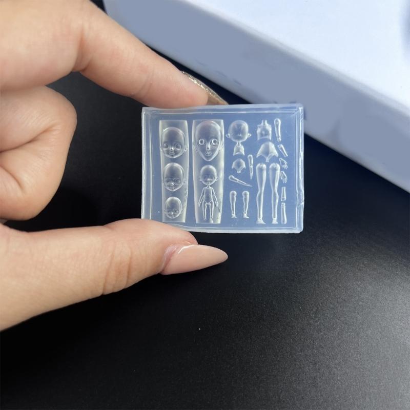 Doll Face Silicone Nail Art Mold Unique Embossed Nail Accessories Mold Jewelry Supplies Practical Nail Embossing Tool